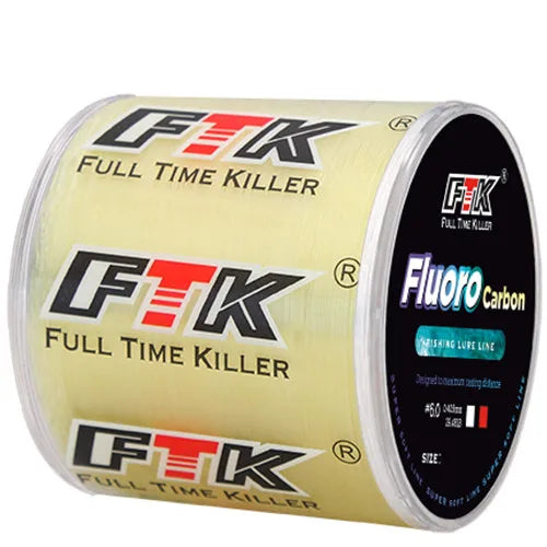 FTK Línea Fluorocarbonada con Fibra de Carbono 300m/500m 4-34LB