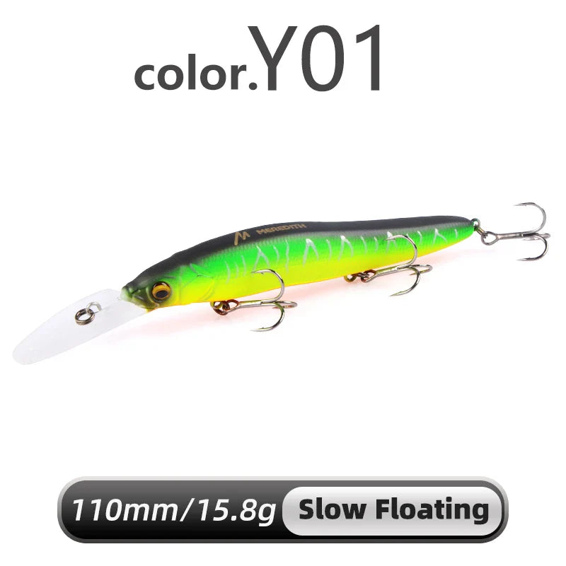 Isca dura Meredith Minnow 110mm p/ tucunaré e robalo