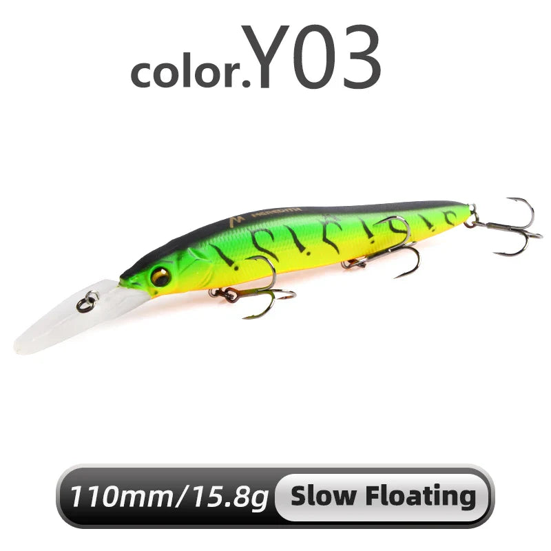 Isca dura Meredith Minnow 110mm p/ tucunaré e robalo