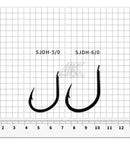 Anzóis JK Jigging 5/0 6/0 aço 3X 50pçs pesca profunda