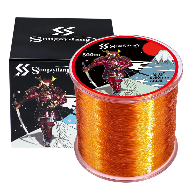 Sougayilang Línea Monofilamento Nylon 500m Revestida en Fluorocarbono