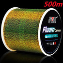 FTK Línea de Pesca Fluorocarbono 300m/500m Invisible Súper Resistente