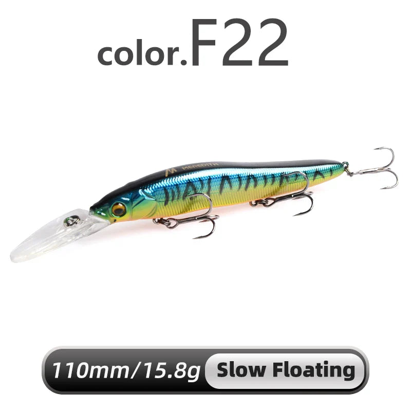Isca dura Meredith Minnow 110mm p/ tucunaré e robalo