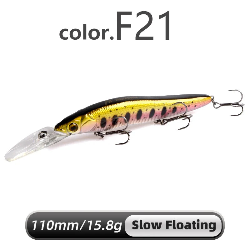 Isca dura Meredith Minnow 110mm p/ tucunaré e robalo