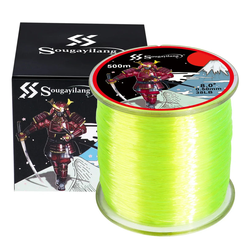 Sougayilang Línea Monofilamento Nylon 500m Revestida en Fluorocarbono