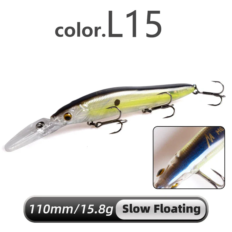 Isca dura Meredith Minnow 110mm p/ tucunaré e robalo