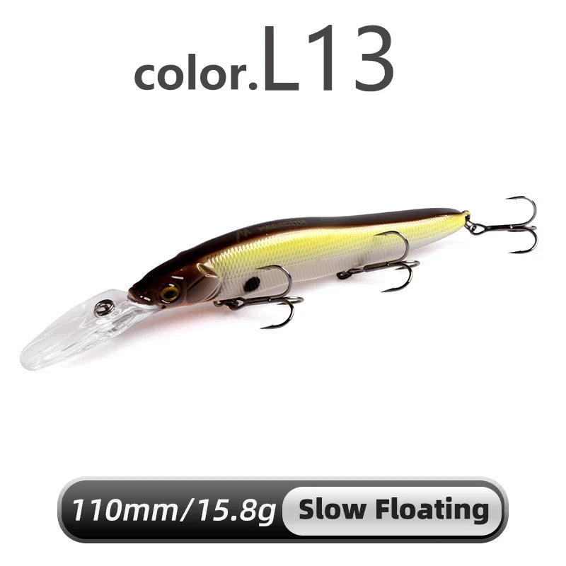 Isca dura Meredith Minnow 110mm p/ tucunaré e robalo