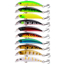 Kit iscas duras tipo minnow/crankbait com olhos 3D