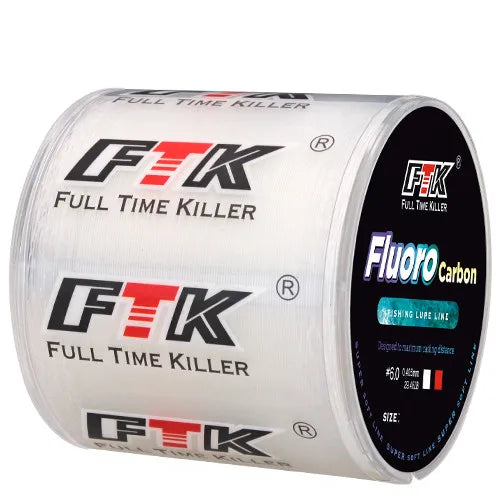 FTK Línea Fluorocarbonada con Fibra de Carbono 300m/500m 4-34LB