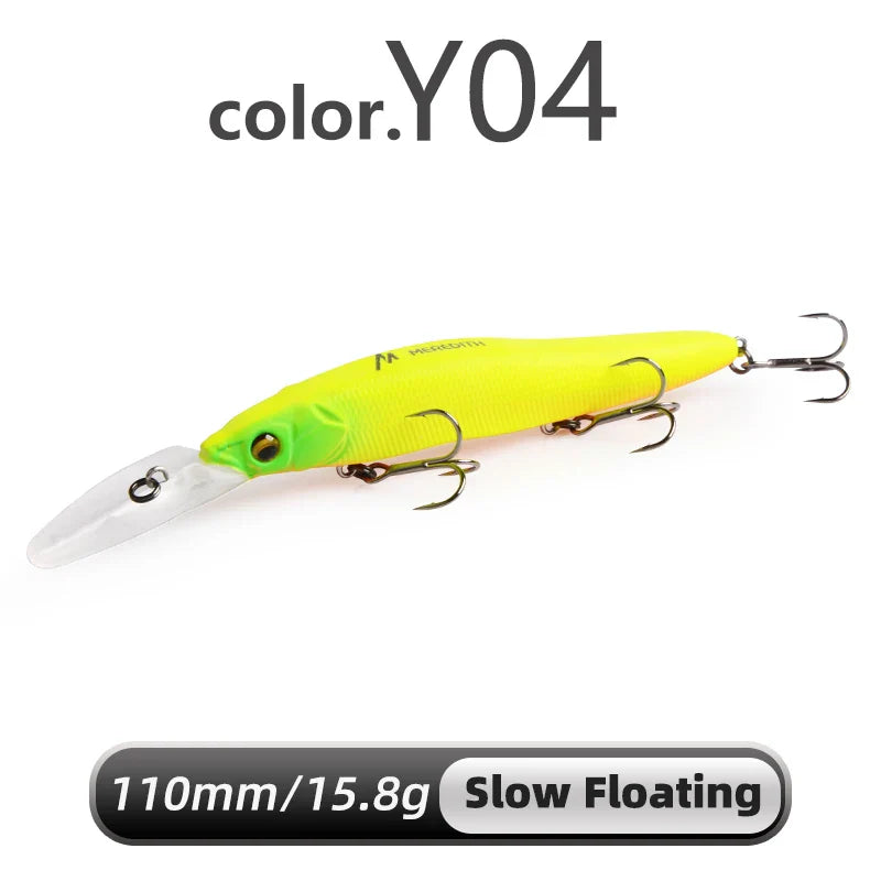 Isca dura Meredith Minnow 110mm p/ tucunaré e robalo