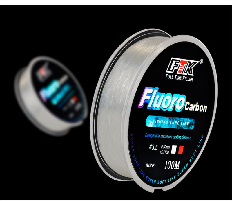 SHIQIAN Línea Fluorocarbono 100m Monofilamento 7-34LB Pesca Variada