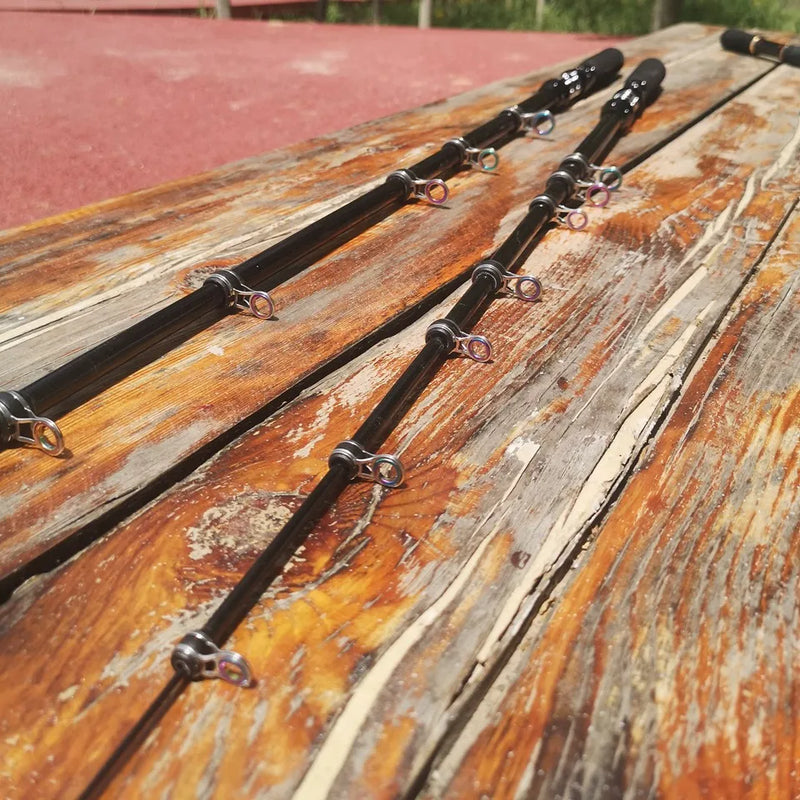 Vara telescópica 1.5–3.0m carbono leve p/ viagem