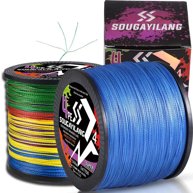 Sougayilang Línea Trenzada PE 8 Hilos 100m-500m 22-88LB Multifilamento