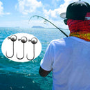 Ganchos Jig Head 10pçs 1–10g aço carbono cabeça redonda