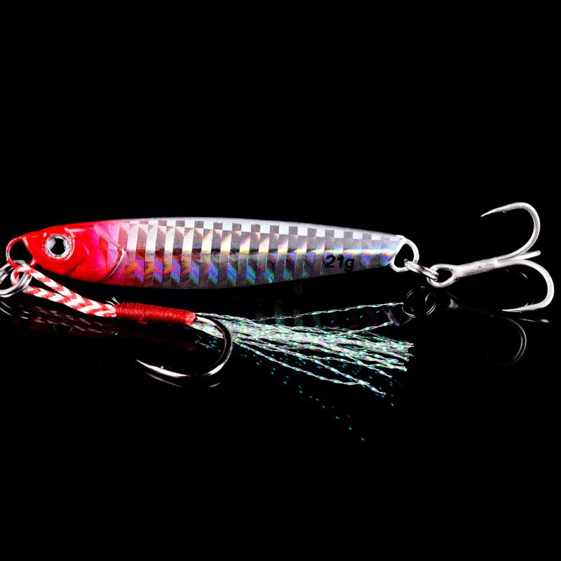 Conjunto 3–8 jigs metálicos 7g–60g para pesca no mar