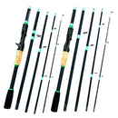 Vara spinning ultraleve 1.8/2.1m jigging 4–5 partes