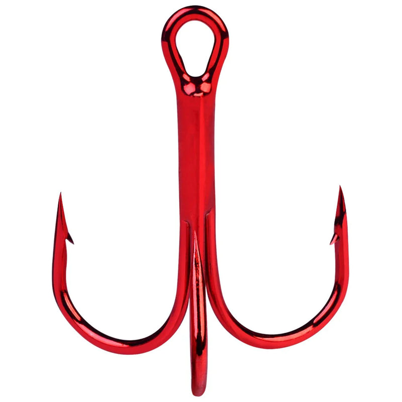 Anzóis triplos PROBEROS 20pçs farpados aço carbono colorido