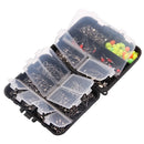 Kit 140 giradores com caixa organizadora de pesca