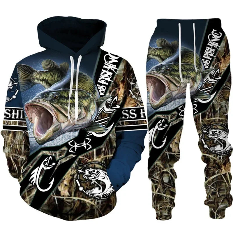 Conjunto 3D Pesca e Caça Camo Masculino/Feminino Outdoor