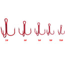 Anzóis triplos PROBEROS 20pçs farpados aço carbono colorido