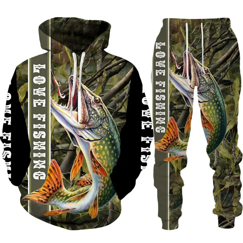 Conjunto 3D Pesca e Caça Camo Masculino/Feminino Outdoor