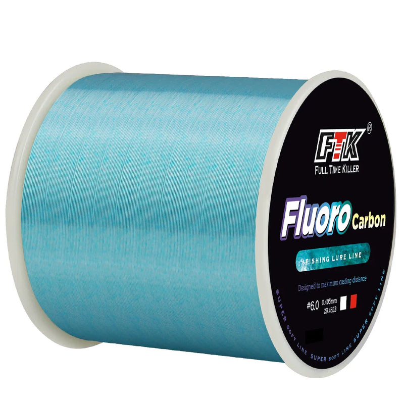 FTK Línea Fluorocarbonada con Fibra de Carbono 300m/500m 4-34LB