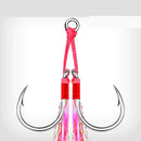 Ganchos duplos com plumas rosa 5 pares aço alto carbono