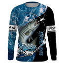 Camiseta 3D Manga Longa Pesca Streetwear Unissex