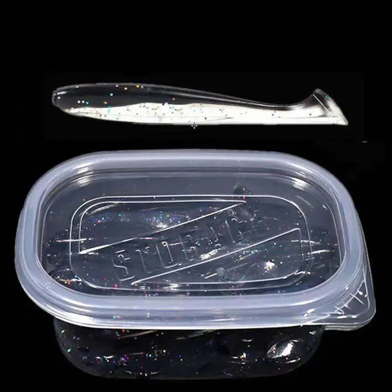 Kit 50 iscas SHIQIAN silicone p/ robalo e tucunaré