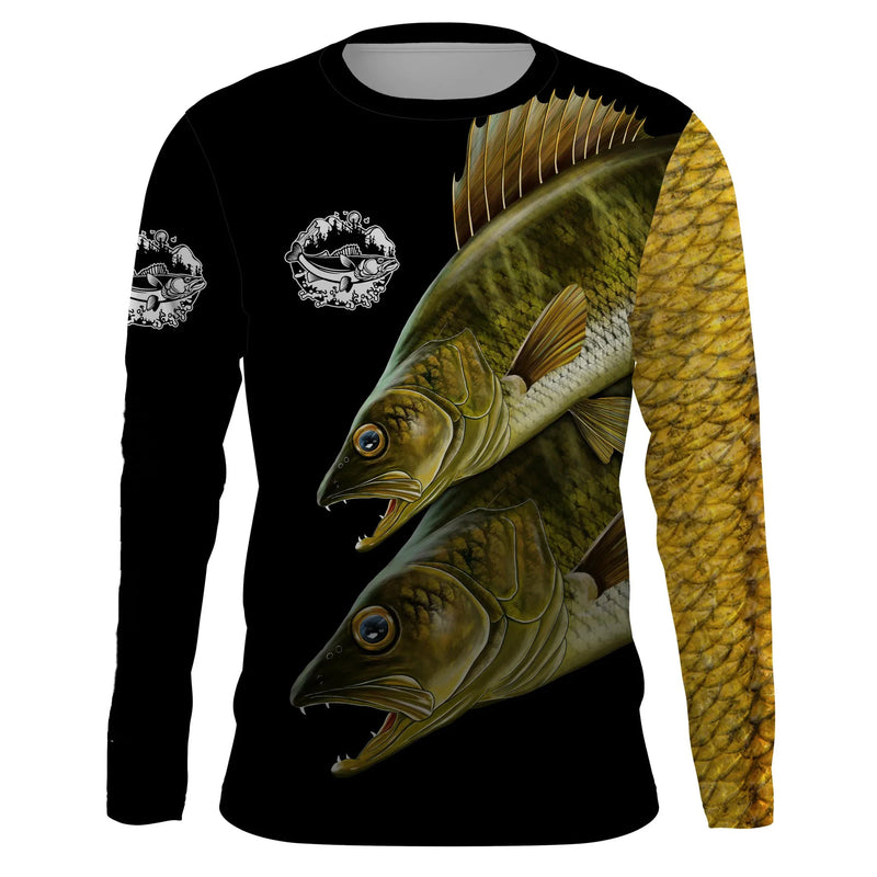 Camiseta 3D Manga Longa Pesca Streetwear Unissex