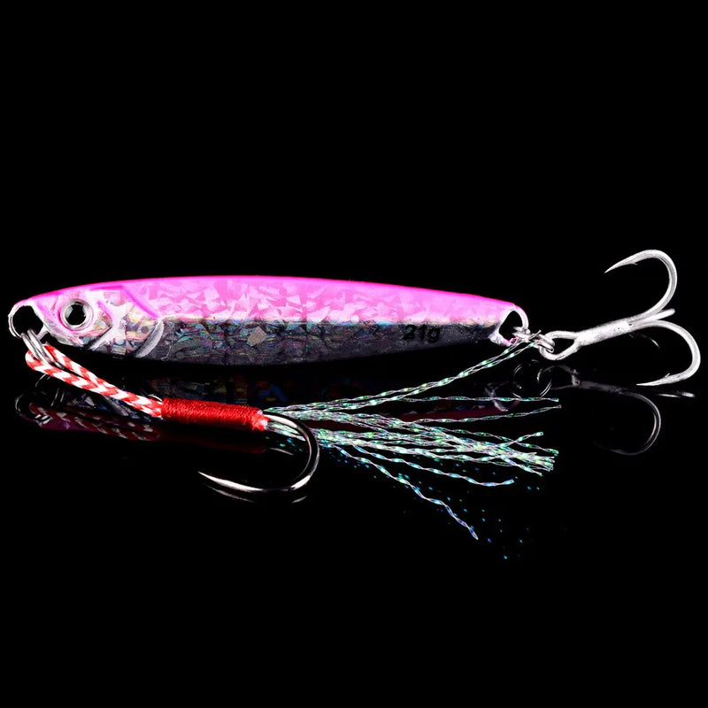 Conjunto 3–8 jigs metálicos 7g–60g para pesca no mar