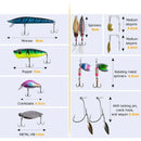 Kit Goture 450 peças com anzóis, iscas e caixa completa