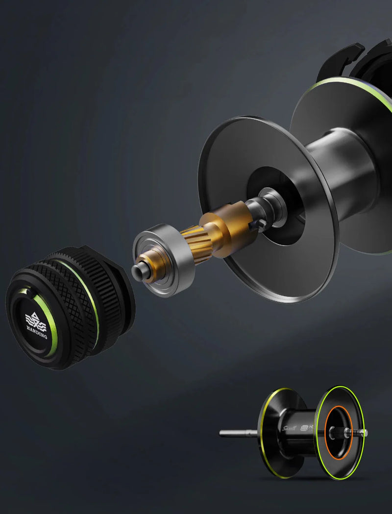 Carretilha M1 7.2:1 6+1BB freio 8kg compacta precisa