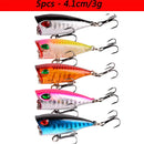 Kit iscas duras tipo minnow/crankbait com olhos 3D