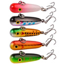 Kit iscas duras tipo minnow/crankbait com olhos 3D