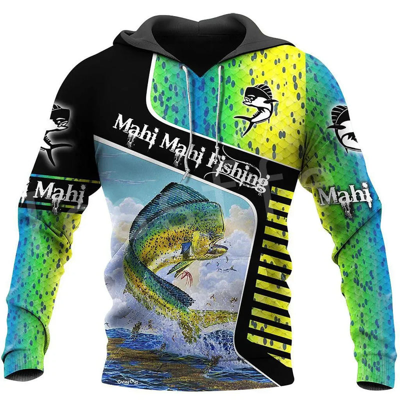 Moletom de Pesca Harajuku Unissex Casual Outono/Inverno