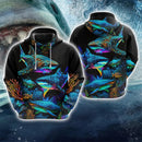 Moletom Harajuku Estampa Tubarão Unissex 3D Casual