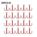 Kit 200 anzóis triplos aço carbono + anilhas p/ pesca