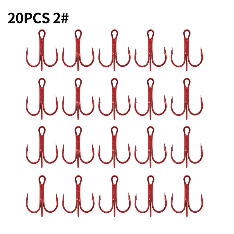 Kit 200 anzóis triplos aço carbono + anilhas p/ pesca