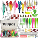 Kit pesca profissional 83–409 peças com caixa grande