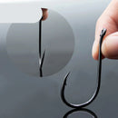 Anzóis 9KM círculo farpado aço carbono gelo/mar 50–100pçs