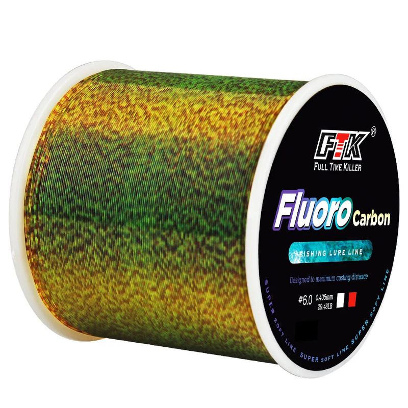 FTK Línea Fluorocarbonada con Fibra de Carbono 300m/500m 4-34LB