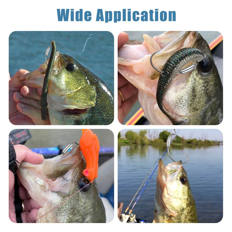 Anzóis Offset Easy Catch com peso cabeça redonda 10un