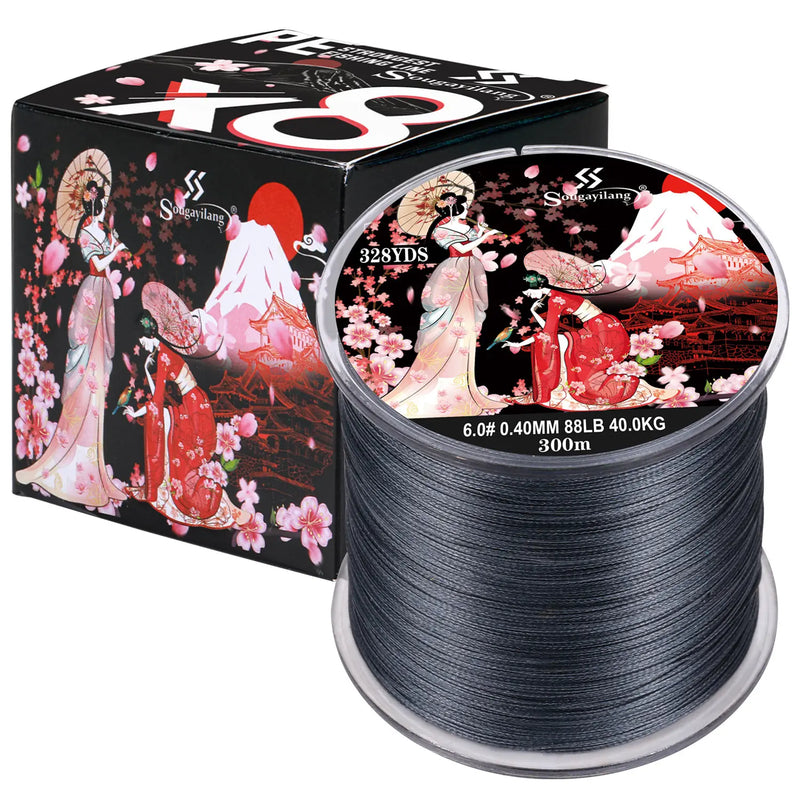 Sougayilang Línea Trenzada 8 Hilos PE 100m/300m 22-88LB Alta Resistencia
