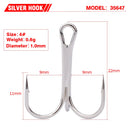 Anzóis triplos PROBEROS 20pçs farpados aço carbono colorido