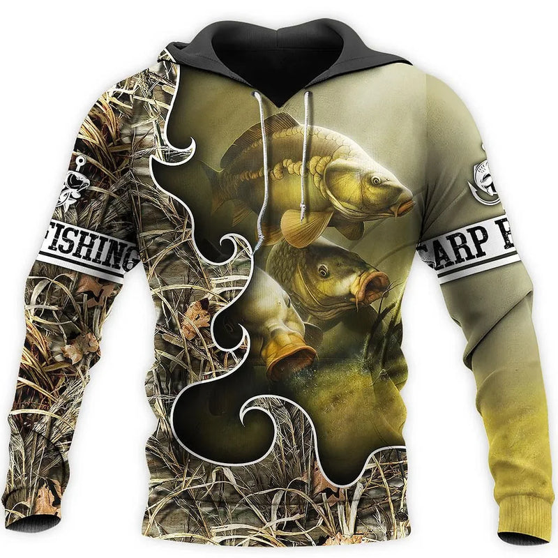 Moletom Hoodie Pesca Unissex 3D Harajuku Casual