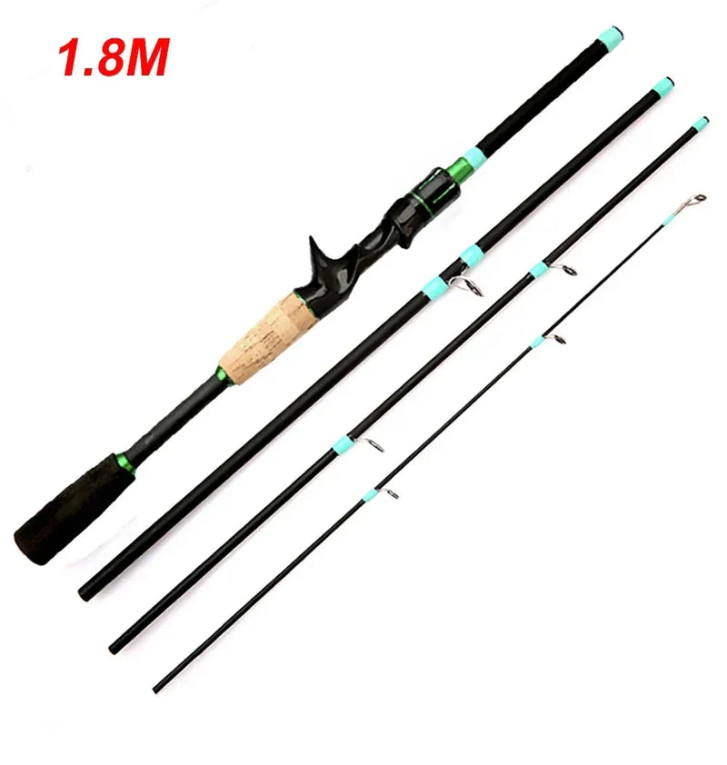 Vara spinning ultraleve 1.8/2.1m jigging 4–5 partes