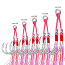 Ganchos duplos com plumas rosa 5 pares aço alto carbono