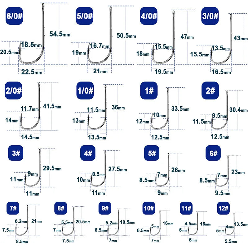 Anzóis FTK carpa farpados aço alto carbono 50–200pçs
