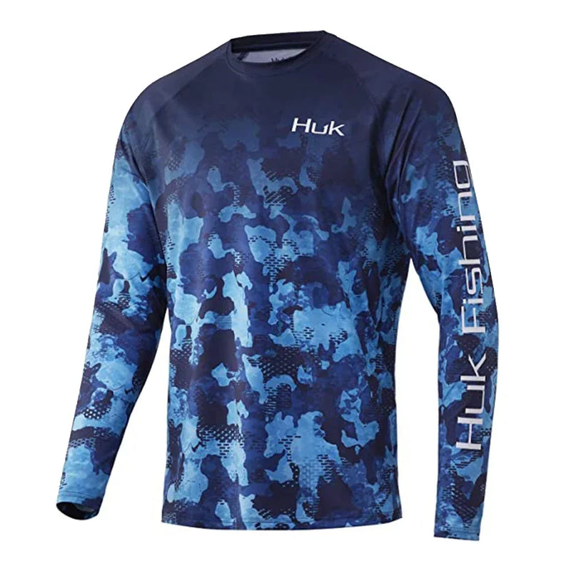 Camisa Masculina Manga Longa UV Leve Secagem Rápida